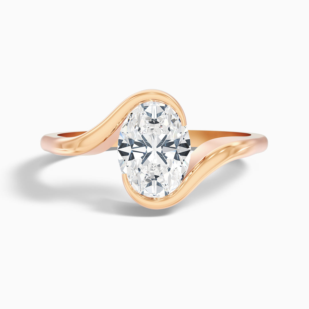 Demi Oval Cut Bypass Lab Grown Diamond Engagement Ring