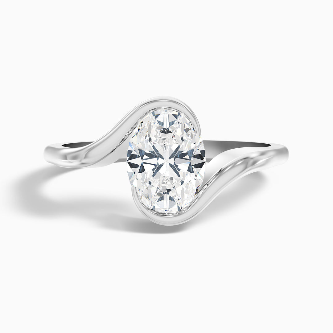 Demi Oval Cut Bypass Lab Grown Diamond Engagement Ring