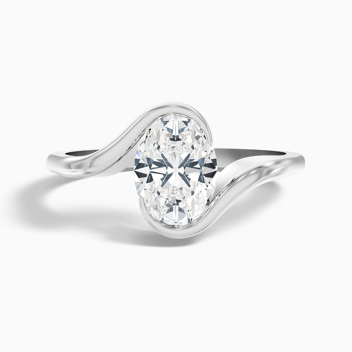 Demi Oval Cut Bypass Lab Grown Diamond Engagement Ring