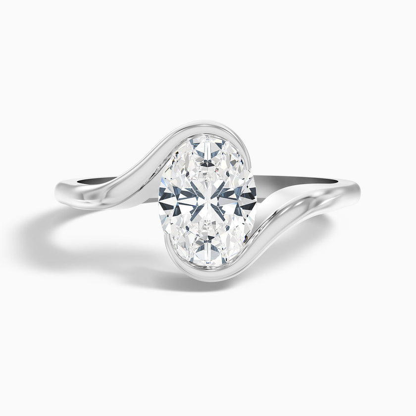 Demi Oval Cut Bypass Lab Grown Diamond Engagement Ring