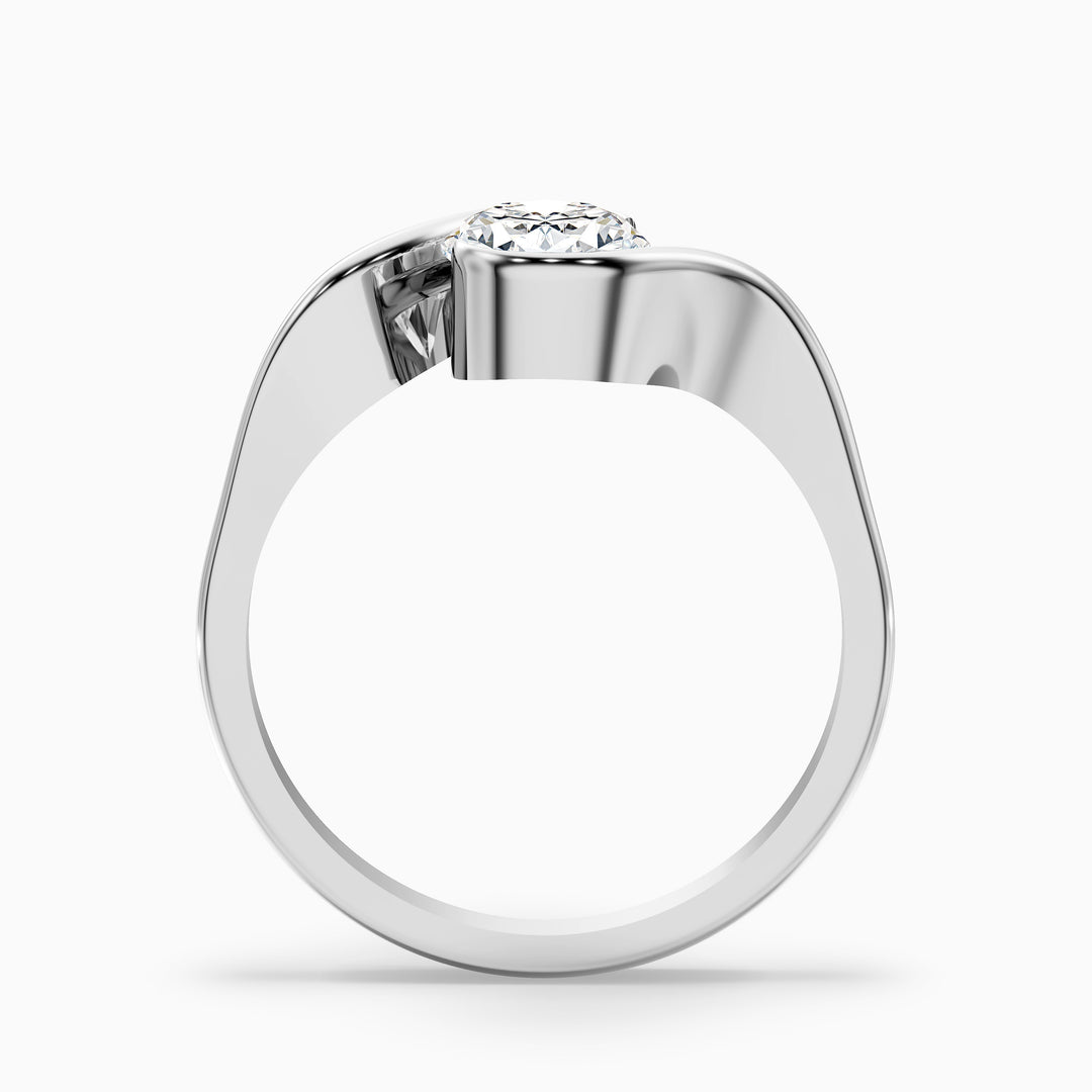 Demi Oval Cut Bypass Lab Grown Diamond Engagement Ring