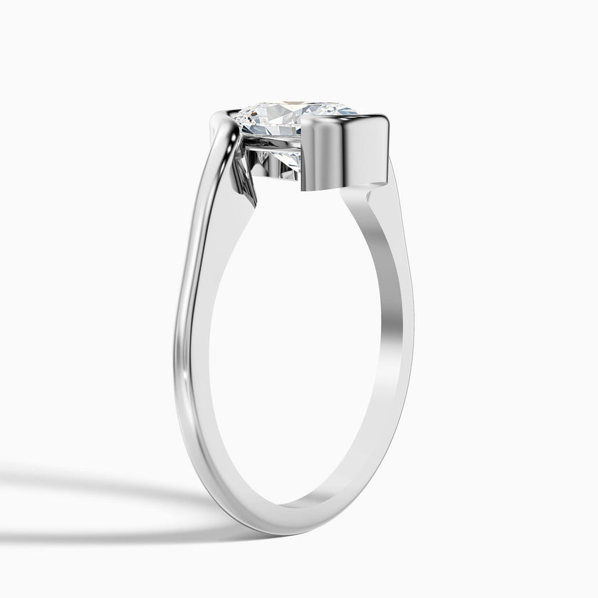 Demi Oval Cut Bypass Lab Grown Diamond Engagement Ring