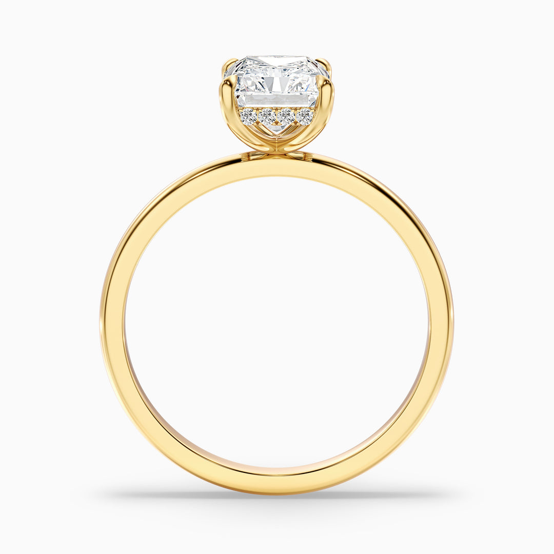 Geraldine Radiant Cut Hidden Halo Lab Grown Diamond Ring