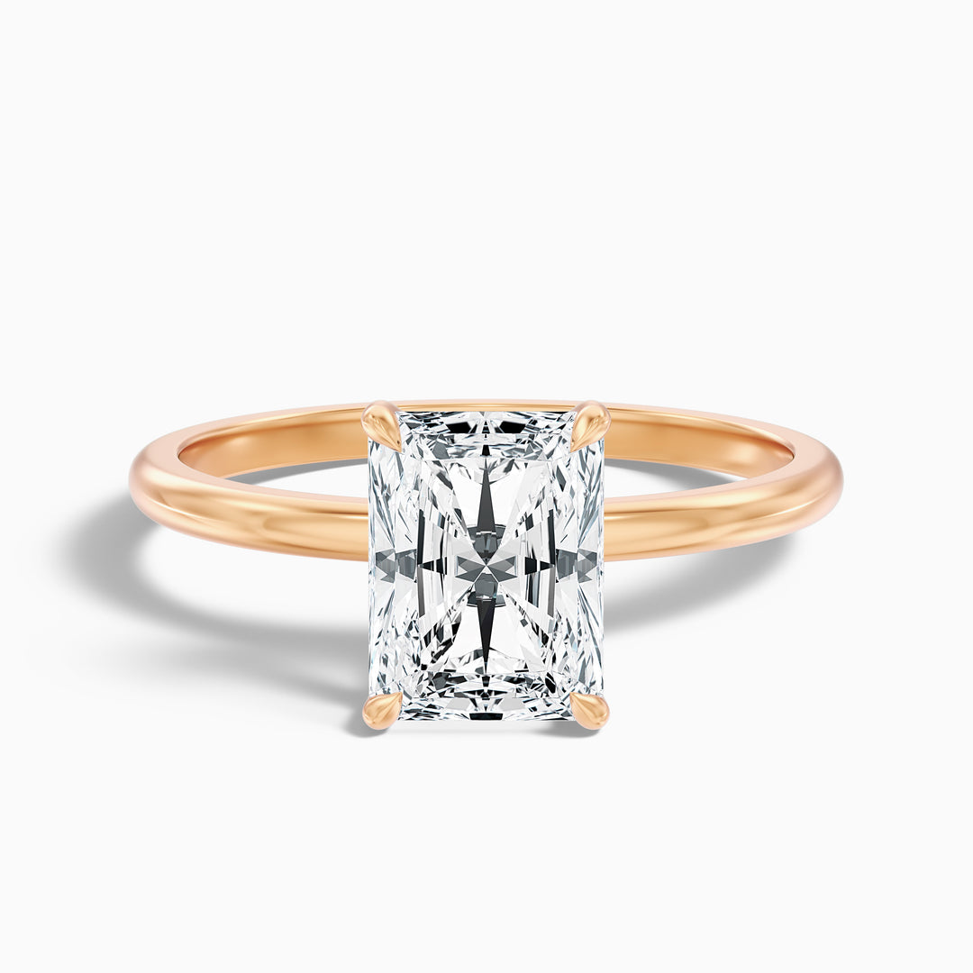 Geraldine Radiant Cut Hidden Halo Lab Grown Diamond Ring