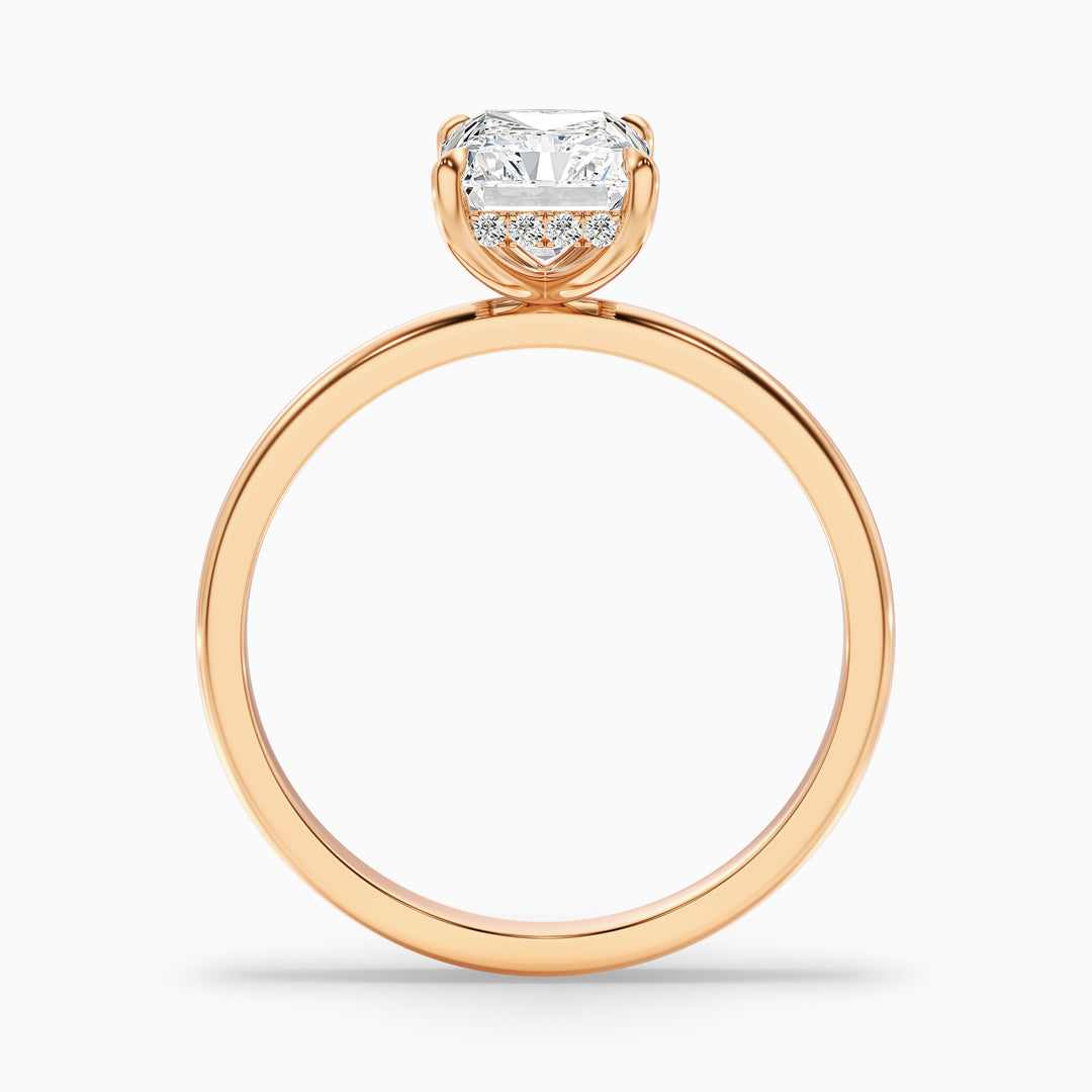 Geraldine Radiant Cut Hidden Halo Lab Grown Diamond Ring