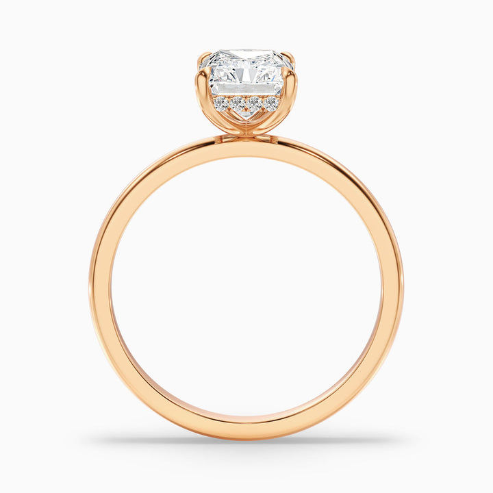 Geraldine Radiant Cut Hidden Halo Lab Grown Diamond Ring