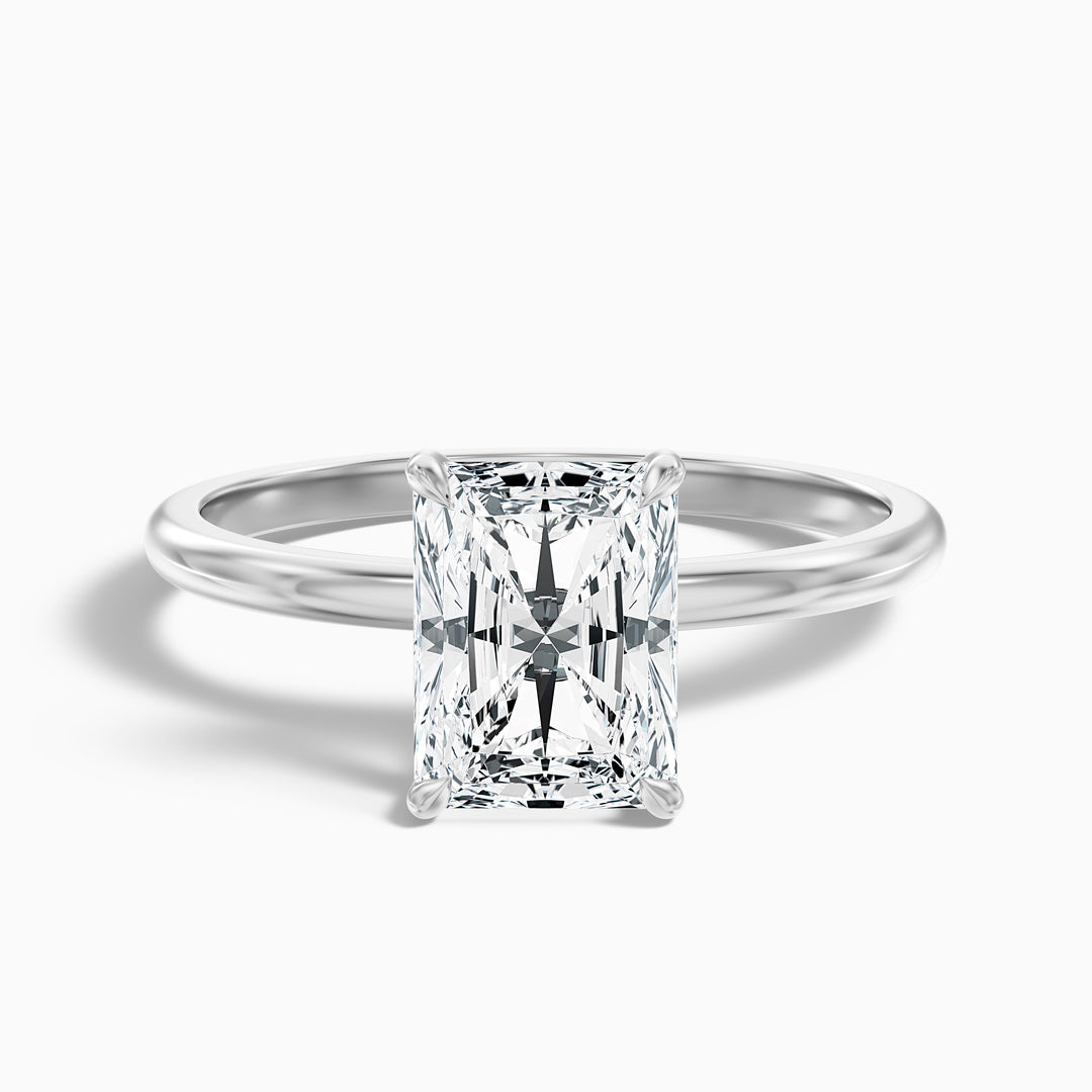 Geraldine Radiant Cut Hidden Halo Lab Grown Diamond Ring