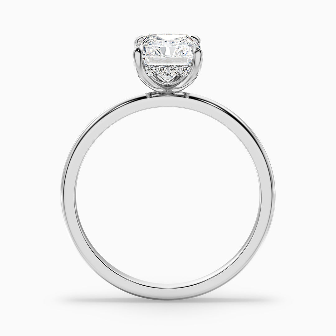 Geraldine Radiant Cut Hidden Halo Lab Grown Diamond Ring