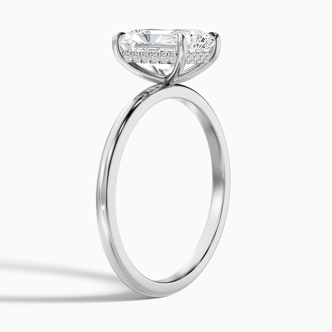 Geraldine Radiant Cut Hidden Halo Lab Grown Diamond Ring