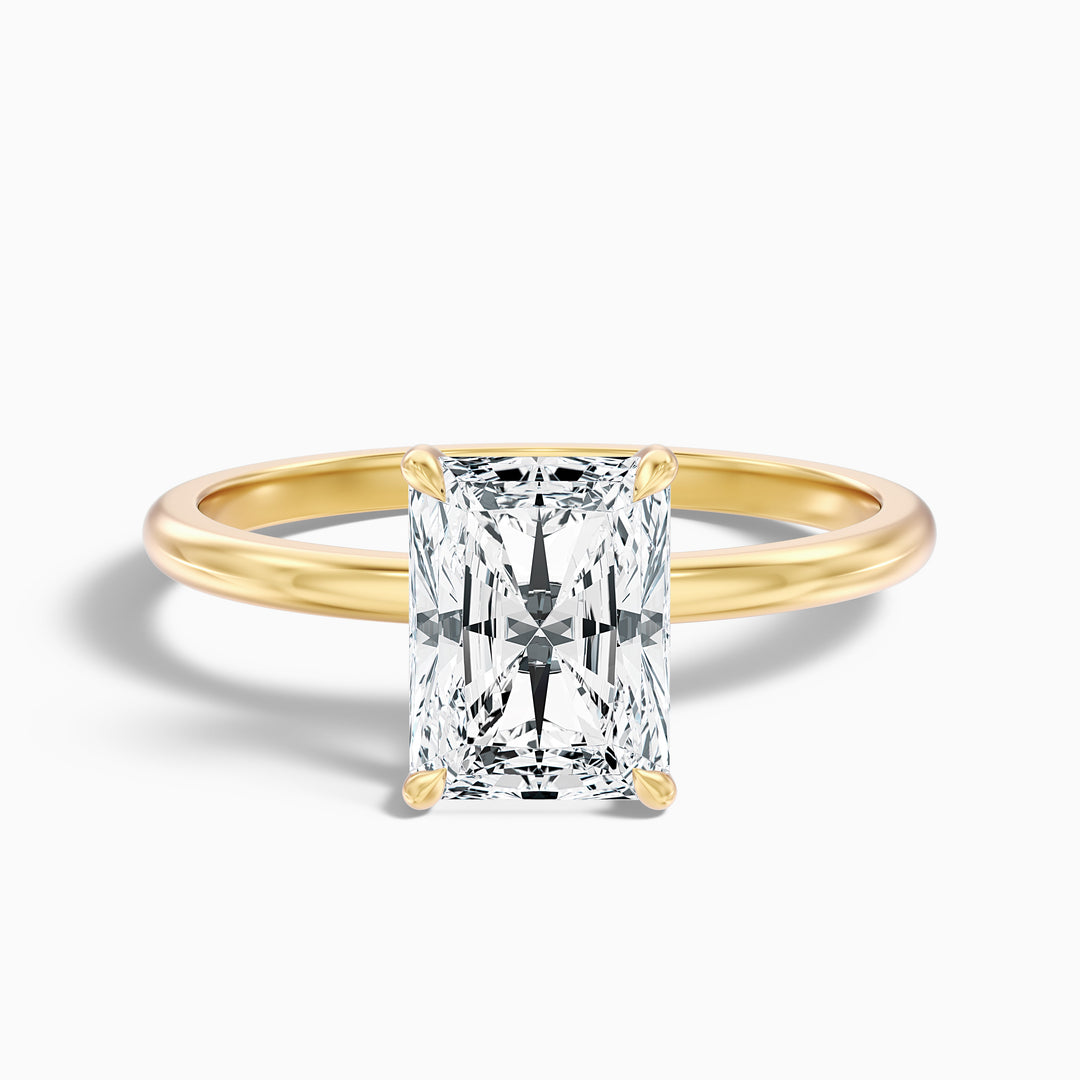 Geraldine Radiant Cut Hidden Halo Lab Grown Diamond Ring