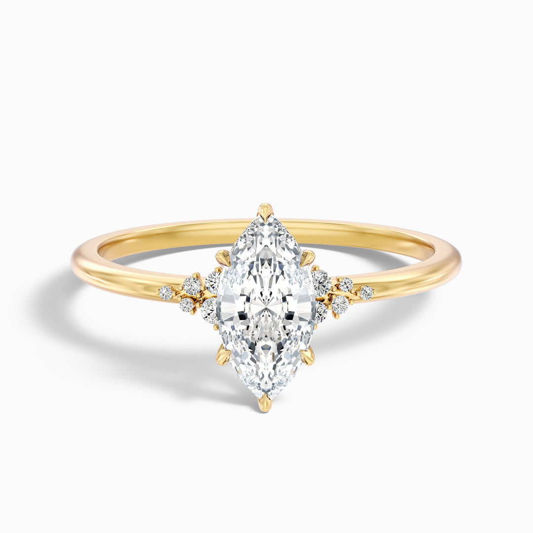Blair Marquise Cut Side Stone Lab Grown Diamond Ring