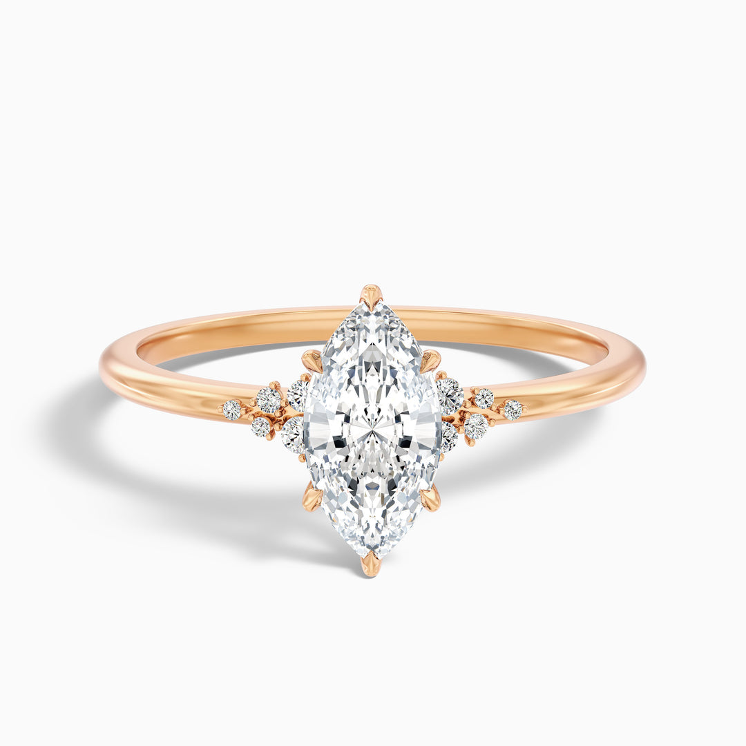 Blair Marquise Cut Side Stone Lab Grown Diamond Ring