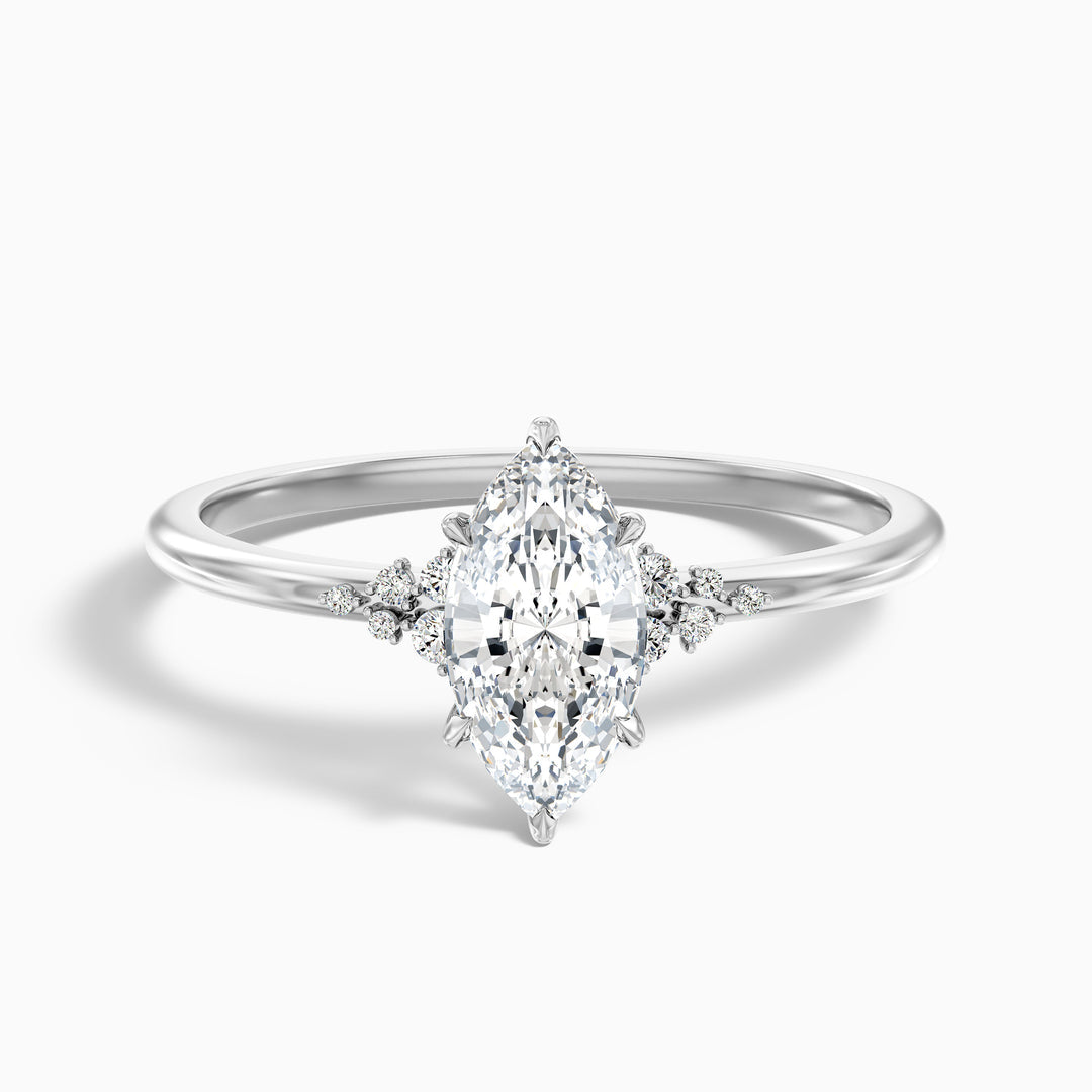 Blair Marquise Cut Side Stone Lab Grown Diamond Ring