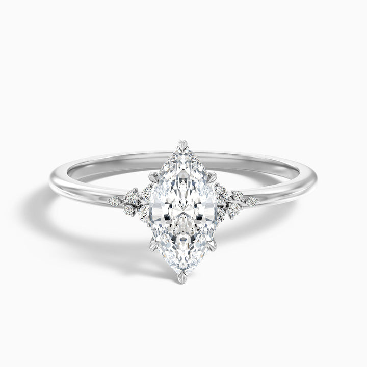 Blair Marquise Cut Side Stone Lab Grown Diamond Ring