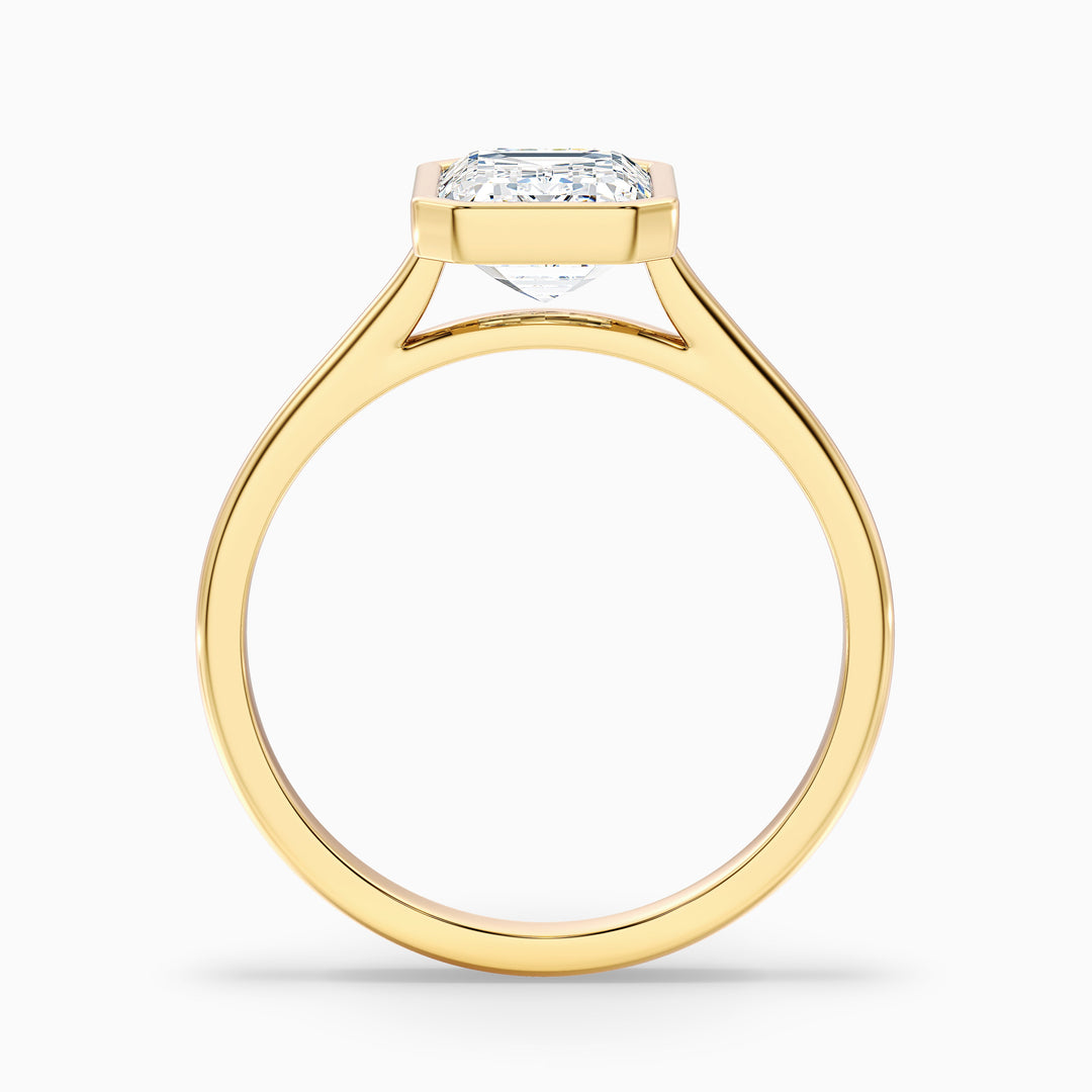 Dalia Emerald Cut Bezel Set Lab Grown Diamond Ring