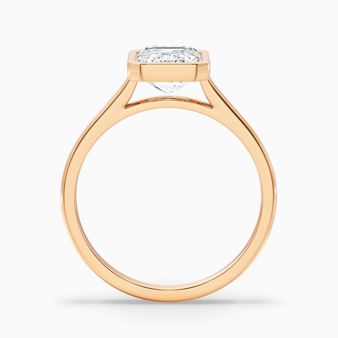 Dalia Emerald Cut Bezel Set Lab Grown Diamond Ring