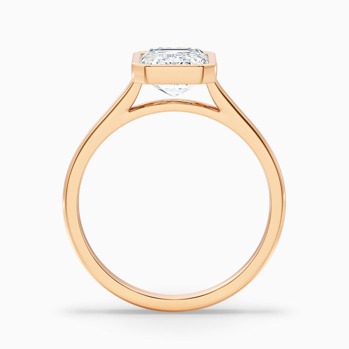 Dalia Emerald Cut Bezel Set Lab Grown Diamond Ring