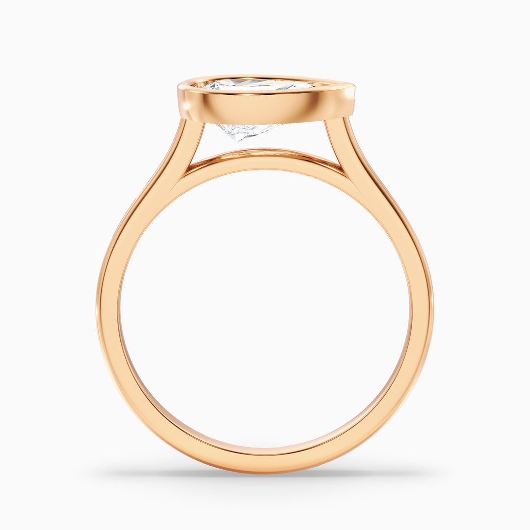 London Pear Cut East West Bezel Lab Grown Diamond Engagement Ring