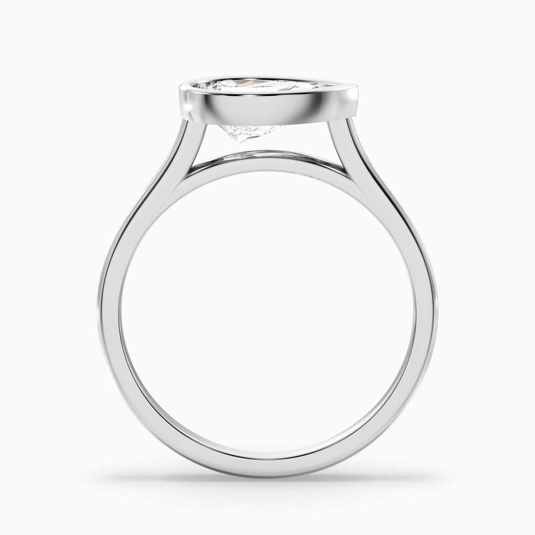 London Pear Cut East West Bezel Lab Grown Diamond Engagement Ring