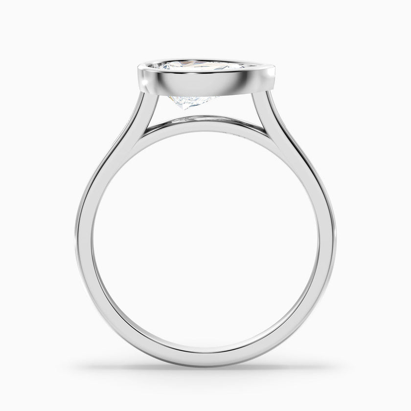 London Pear Cut East West Bezel Lab Grown Diamond Engagement Ring
