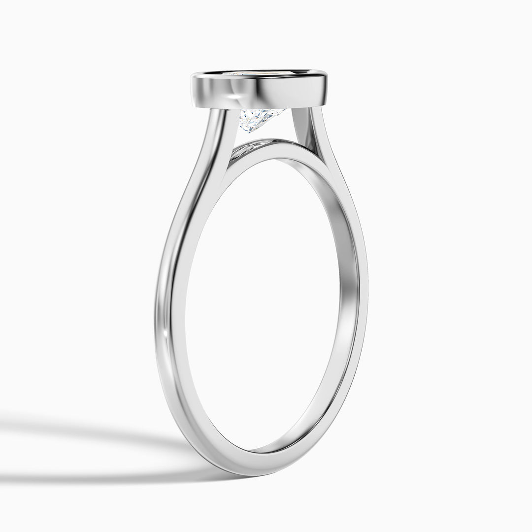 London Pear Cut East West Bezel Lab Grown Diamond Engagement Ring