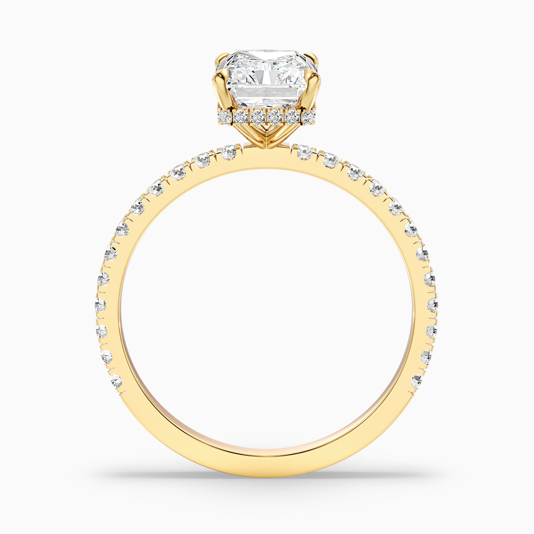 Naia Radiant Cut Hidden Halo Pave Lab Grown Diamond Ring