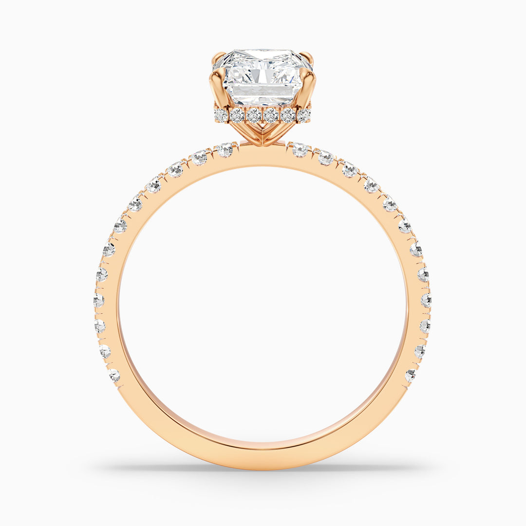Naia Radiant Cut Hidden Halo Pave Lab Grown Diamond Ring