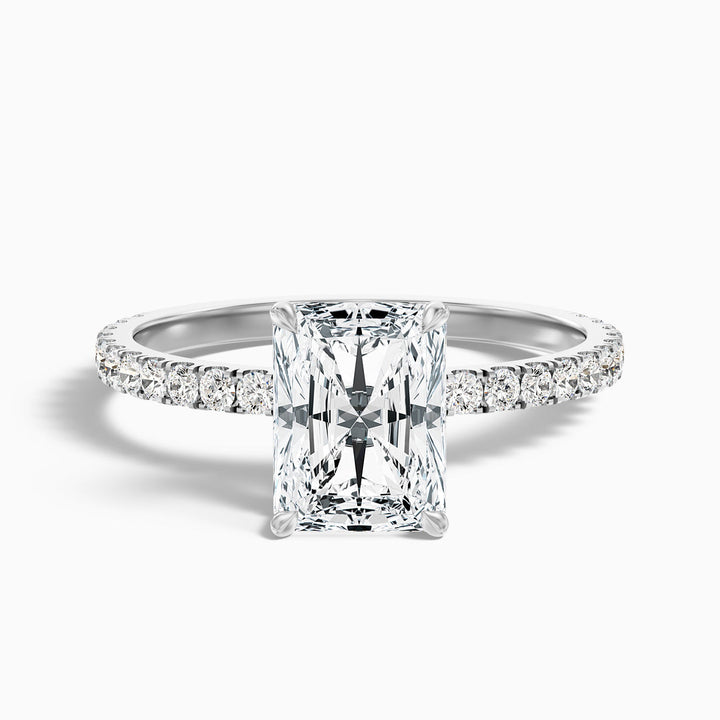 Naia Radiant Cut Hidden Halo Pave Lab Grown Diamond Ring