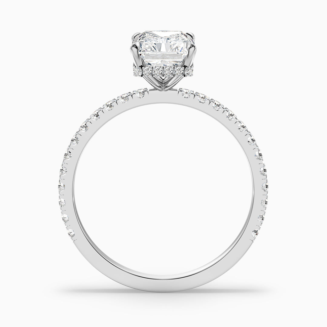 Naia Radiant Cut Hidden Halo Pave Lab Grown Diamond Ring