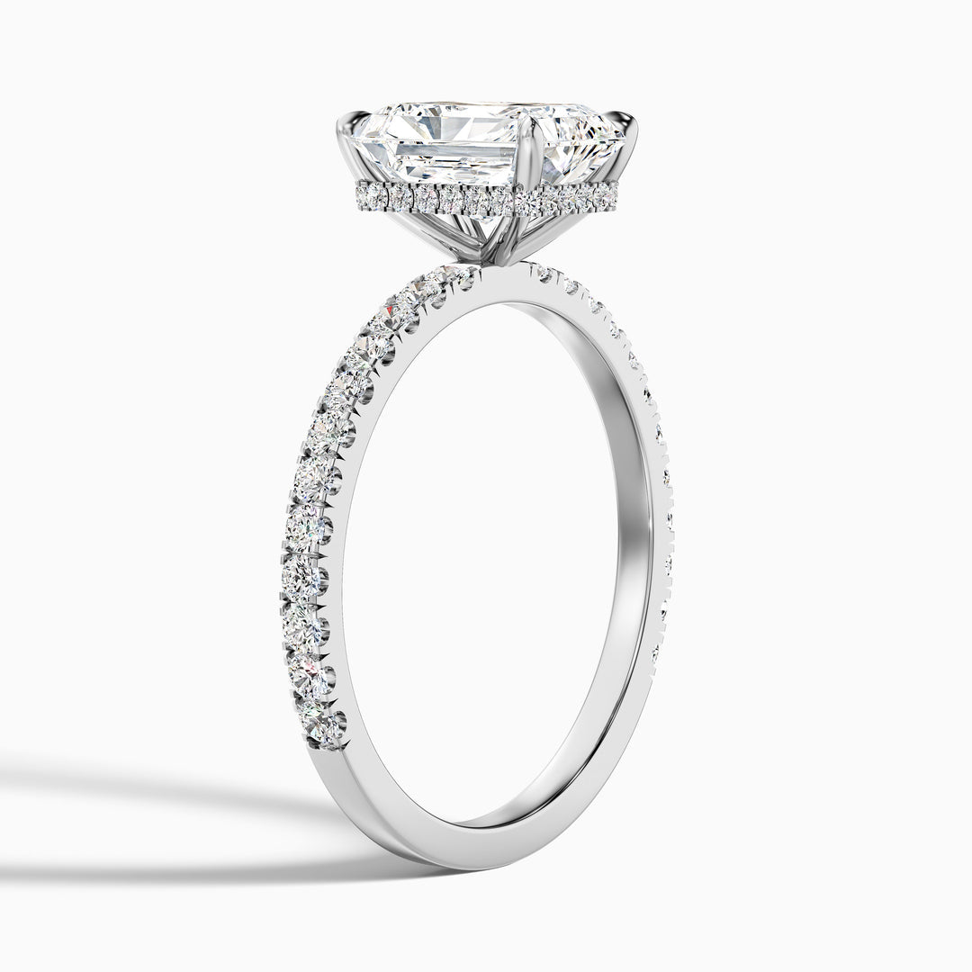 Naia Radiant Cut Hidden Halo Pave Lab Grown Diamond Ring