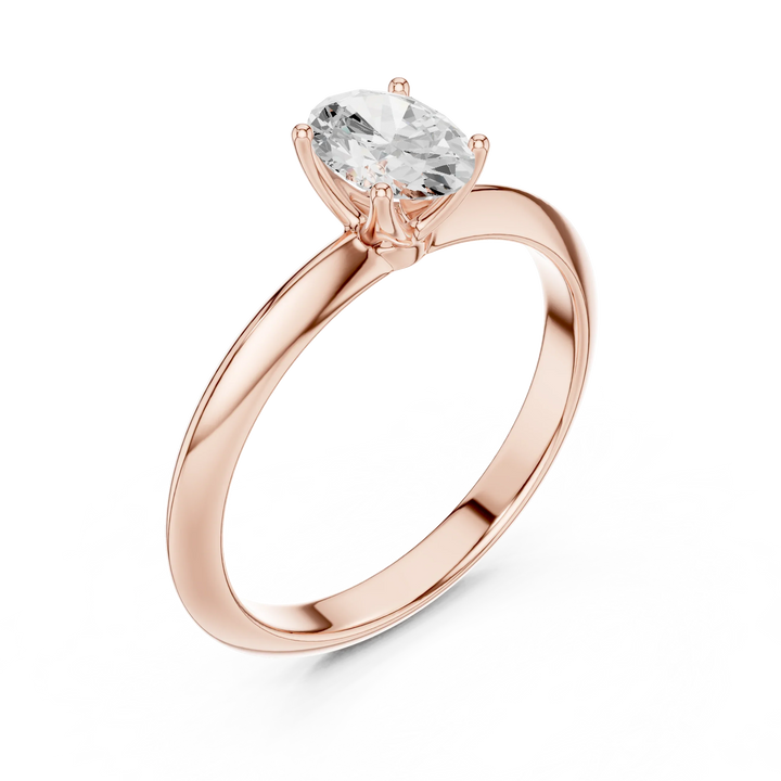 Oval Cut Diamond Solitaire Engagement Ring