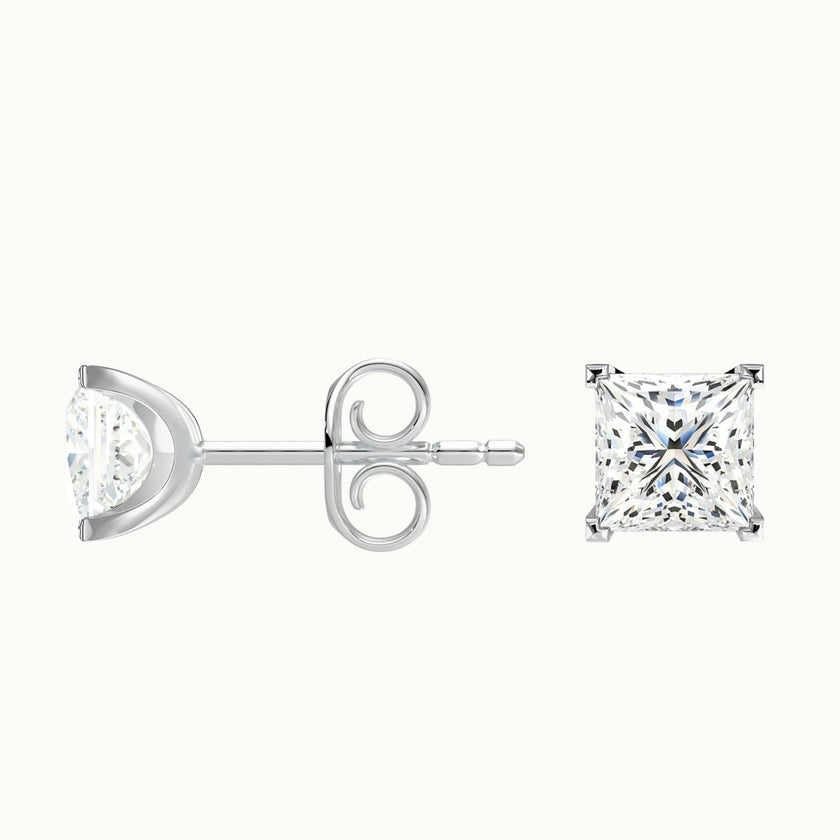 Caeloria Princess Diamond Stud Earrings