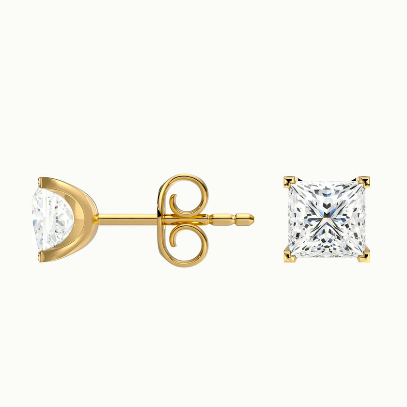 Caeloria Princess Diamond Stud Earrings