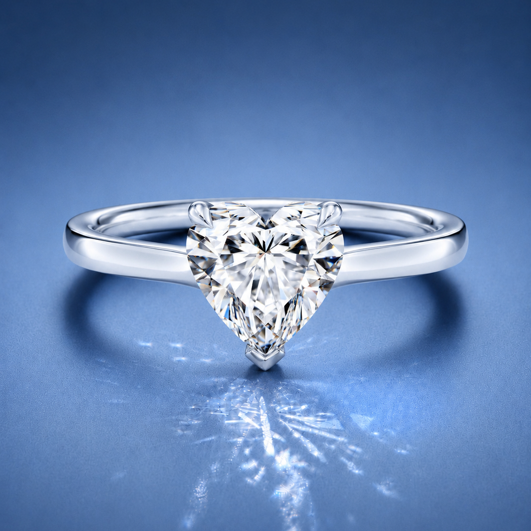 Nadia Heart Solitaire Engagement Ring
