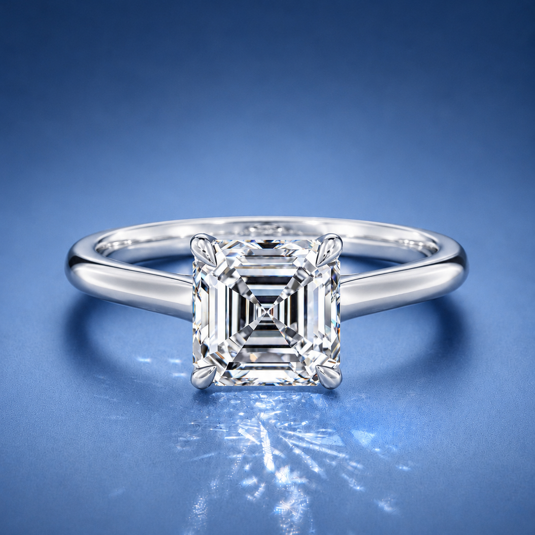 Nadia Asscher Solitaire Engagement Ring