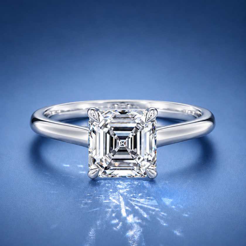 Nadia Asscher Solitaire Engagement Ring