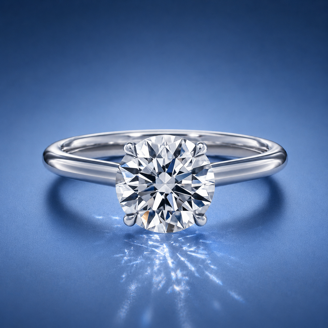 Elara Round Solitaire Engagement Ring