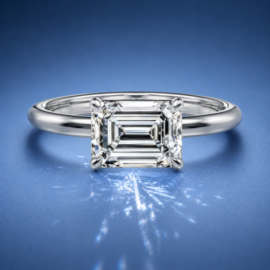 Vivara Emerald Solitaire Engagement Ring