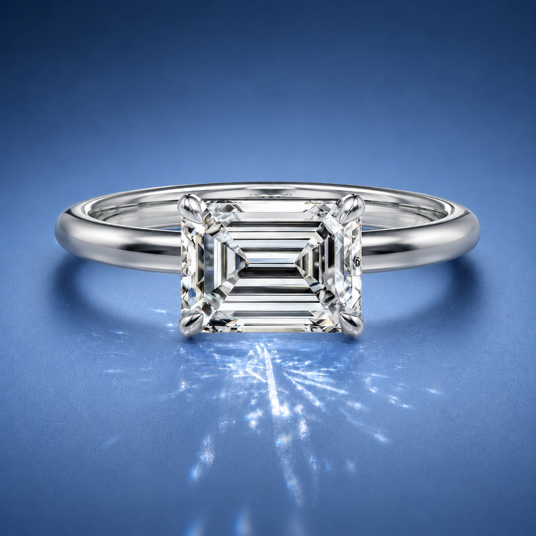Vivara Emerald Solitaire Engagement Ring