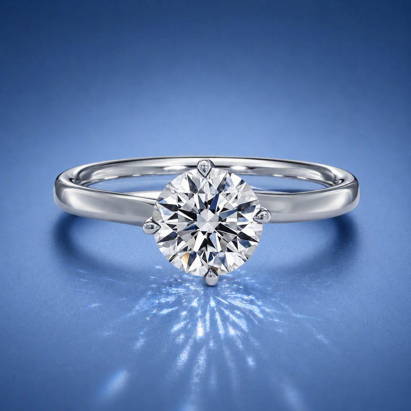 Amara Round Solitaire Engagement Ring