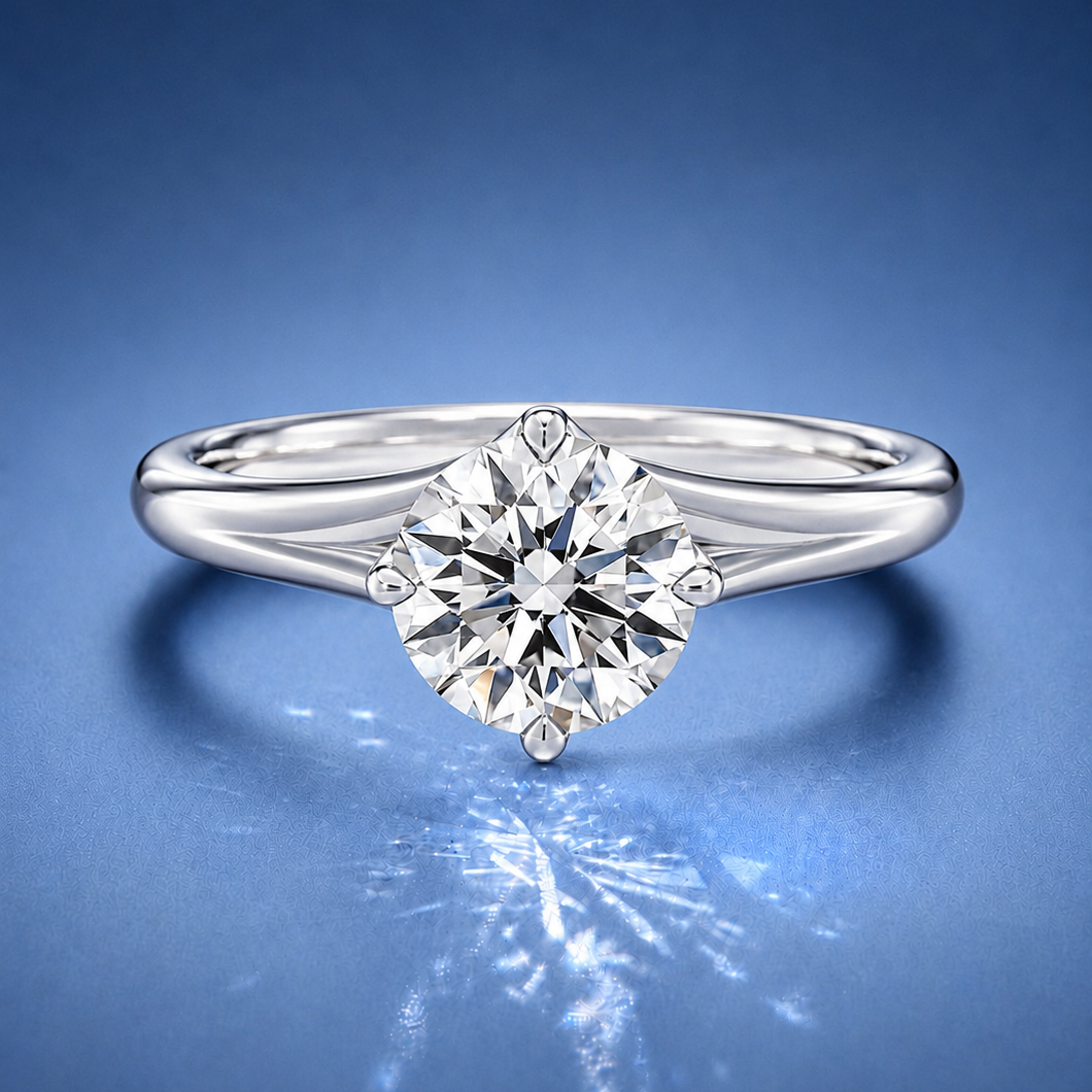 Isolde Wave Shank Engagement Ring