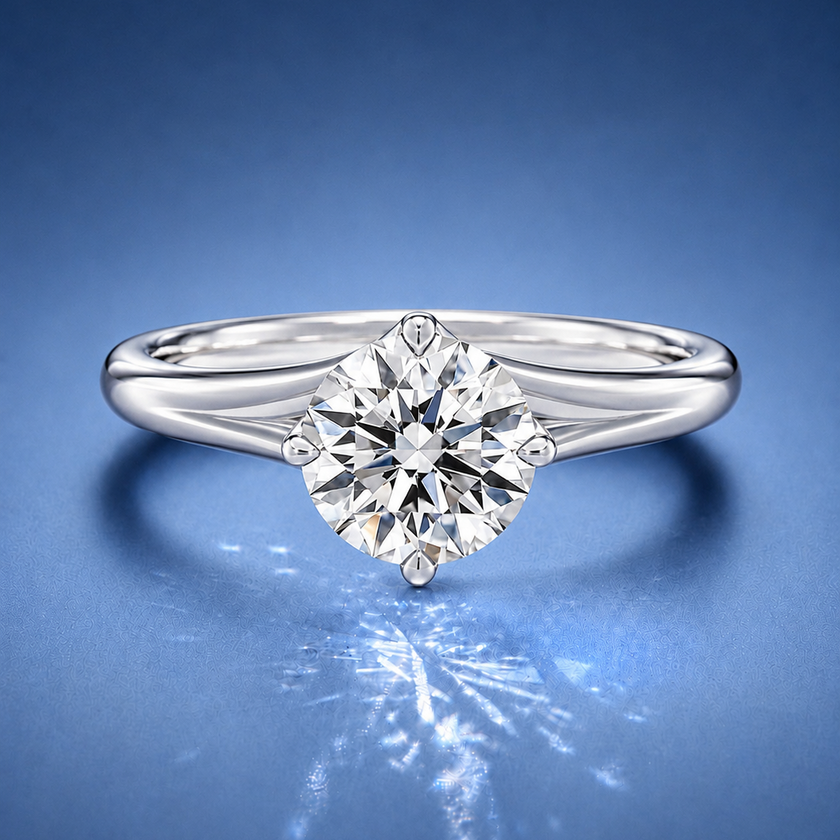 Isolde Wave Shank Engagement Ring