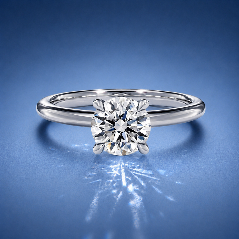 Evelisse Round Solitaire Engagement Ring