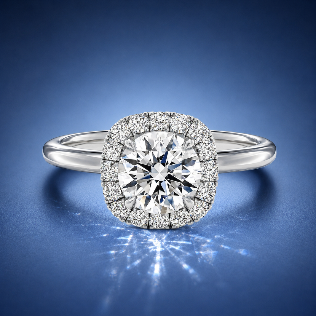 Avielle Round Halo Engagement Ring