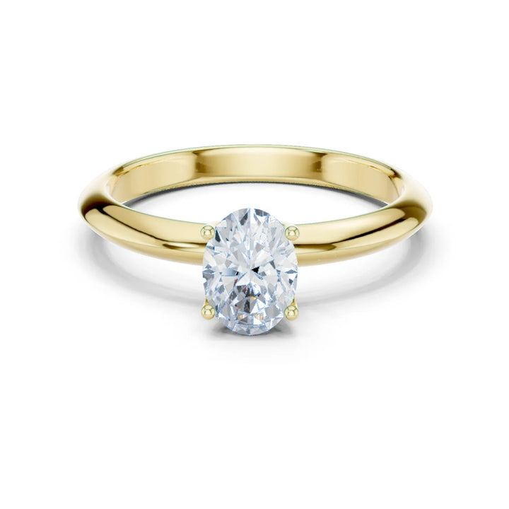 Oval Cut Diamond Solitaire Engagement Ring