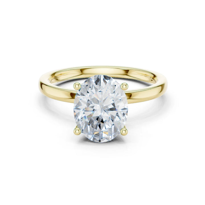 Oval Cut Diamond Solitaire Engagement Ring