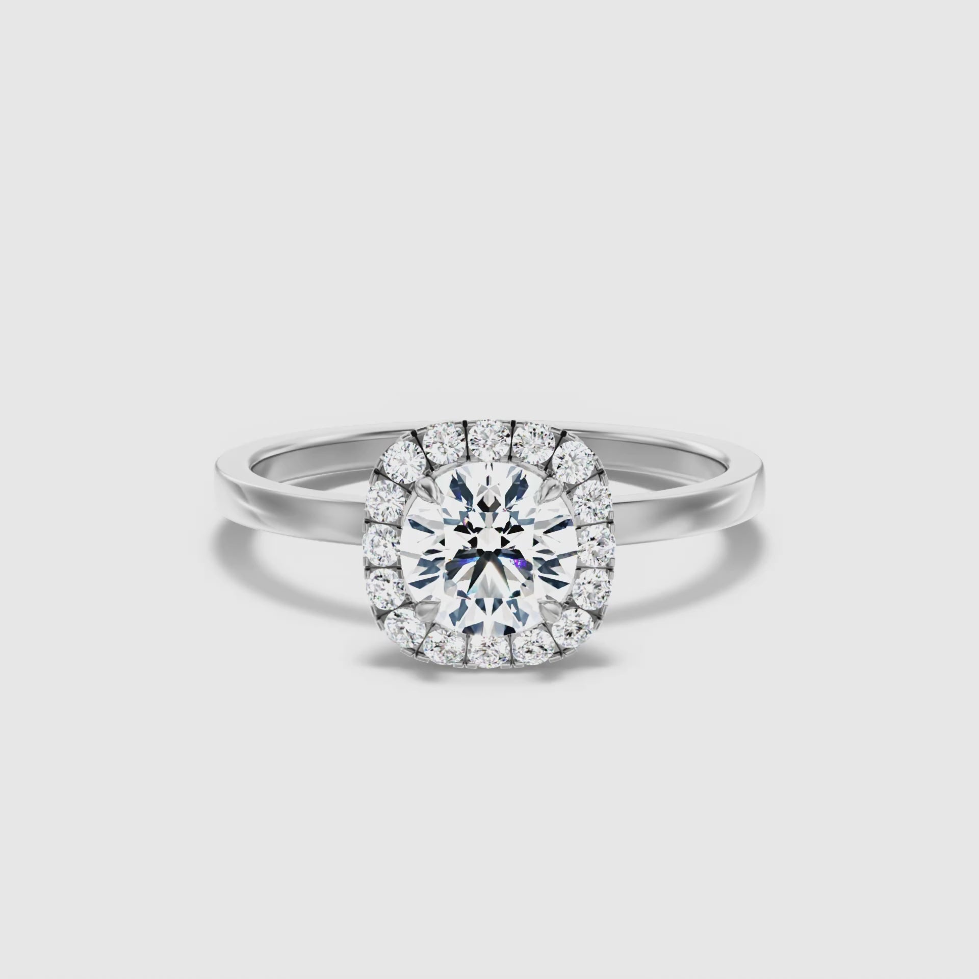 Sahana Round Cut Halo Lab Grown Diamond Ring