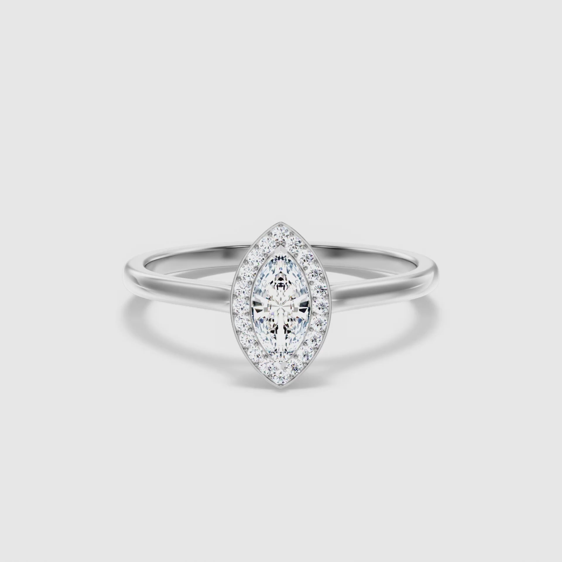 Nanami Marquise Halo Lab Grown Diamond Ring