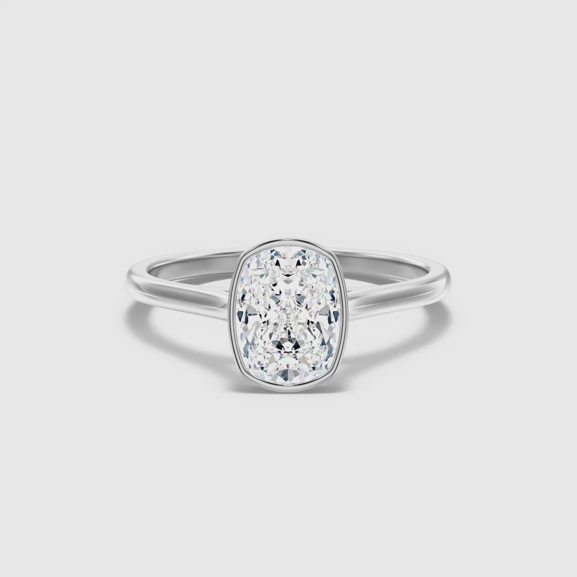 Béal Elongated Cushion Cut Bezel Set Lab Grown Diamond Ring