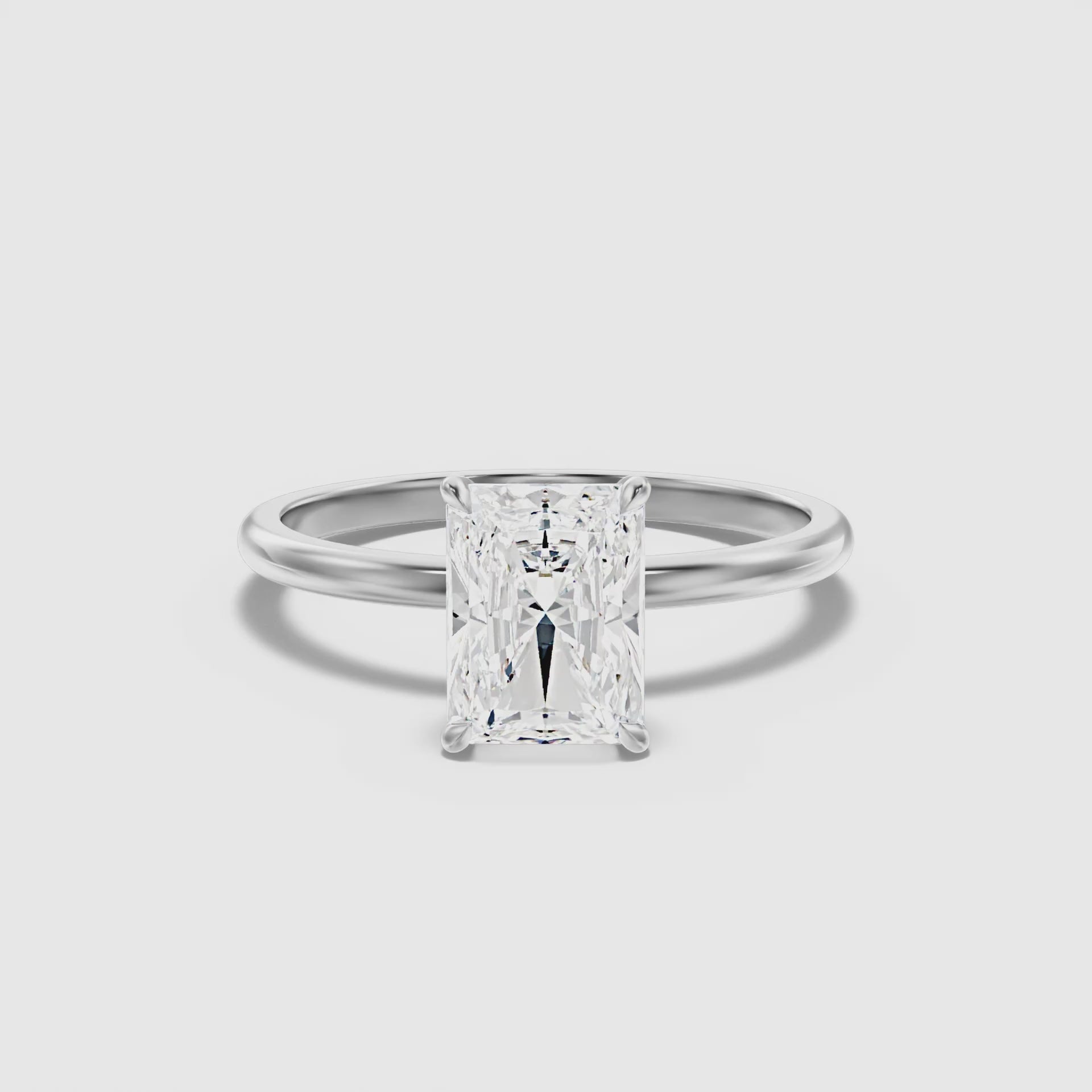 Aurora Radiant Cut Solitaire Lab Grown Diamond Ring